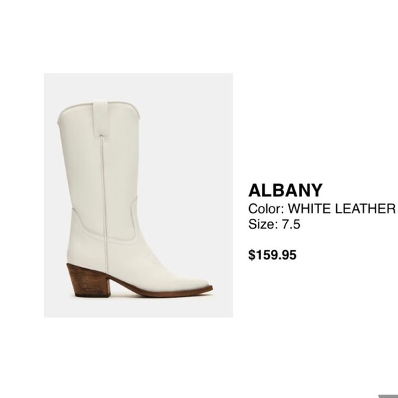 STEVE MADDEN ALBANY WHITE LEATHER Color: WHITE LEATHER  Size: 7.5 - Picture 1 of 7